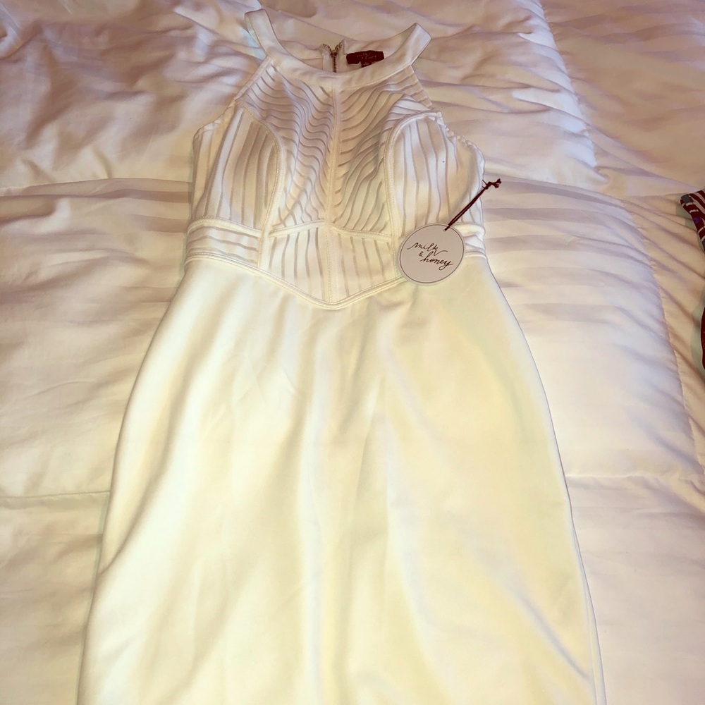 White mini dress